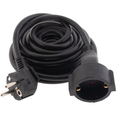 Rallonge Schuko HO5VV-F 3G1,5mm² 10m – Tension 230V – Puissance 3680W – Isolation renforcée pour intérieur (1/4)