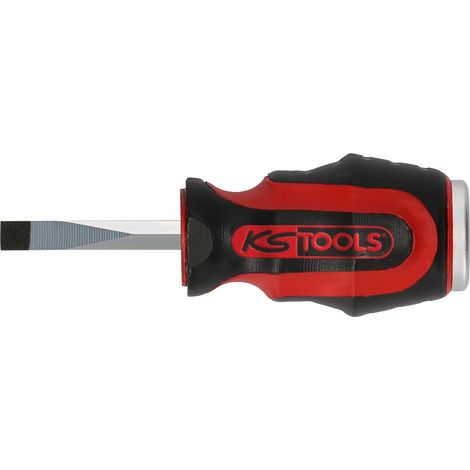 KS Tools ERGOTORQUEmax Schlitz-Schraubendreher, 6 mm, kurze Form