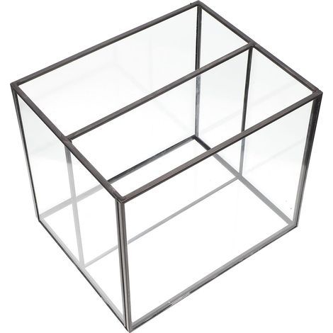 Multifunktionale Aufbewahrungsbox, praktischer Organizer aus Messing und schwarzem Glas für Kosmetik und Schmuck, Aufbewahrung im Haushalt (1/5)