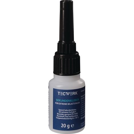 TECWERK Sekundenkleber f.extreme Belastungen 20g farblos Flasche TECWERK