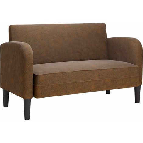 Canapé,Sofa pour Salon,Banquette causeuse marron 110 cm similicuir CFW804708 (1/5)
