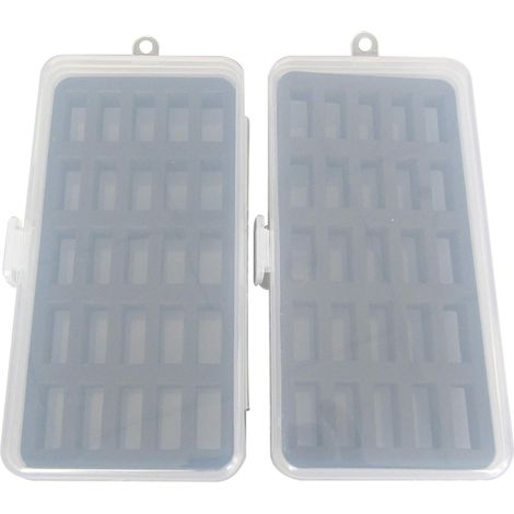 Lot de 2 Boîte de rangement, Plastique transparent, Compatible bobine Jumbo, Organiseur fil, Couture domicile (1/4)