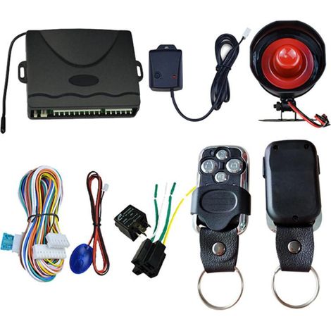 Nuevo sistema de alarma para coche + cierre centralizado de 2 puertas con mando a distancia, sensor de impacto e inmovilizador. (1/4)