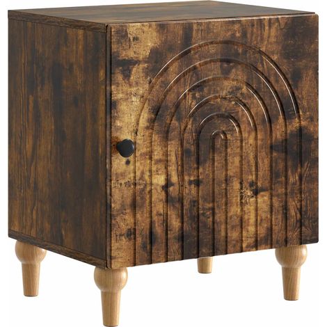 Bedside Cabinet Smoked Oak 43 x 34.5 x 50 cm Engineered Wood vidaXL