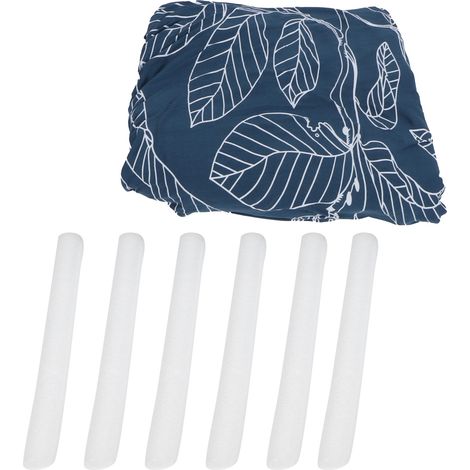Housse de Canapé 2 Places Bleu Feuilles Housse Extensible Lavable Protection Meuble Tissu Doux Élastique (1/5)