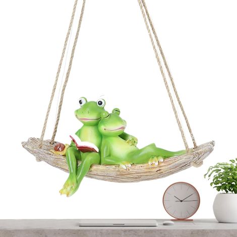 Für Den Außenbereich Froschschaukel Harzfiguren Wetterfeste