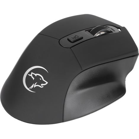 Souris sans fil 2,4 GHz, transmission sans fil, 3 niveaux de DPI réglables, design ergonomique, souris gaming noire