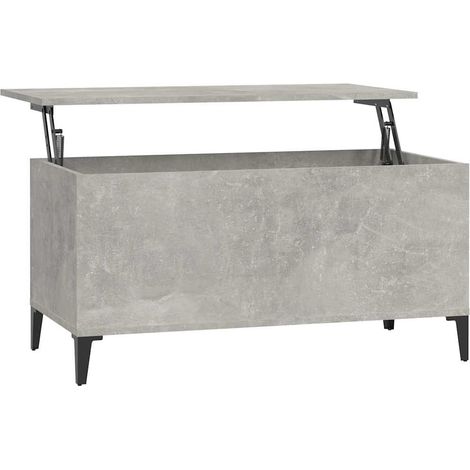 Maison Exclusive - Tavolino Salotto Grigio Cemento 90x44,5x45 cm Legno Multistrato (1/5)
