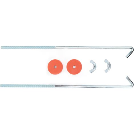 Lot de fixation batterie 10in Chrome avec crochets J boulons rondelles écrous, accessoire auto universel (1/5)