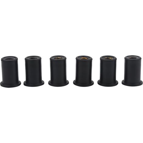 Set mit 6 robusten M6-Gumminietmuttern für Motorrad-, Kajak-, Kanu- und Bootswindschutzscheiben (1/5)