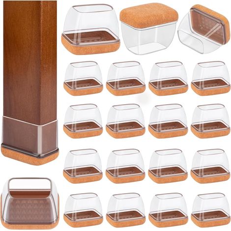 24 protections antichoc meubles, silicone/bois, pour meubles (1/5)