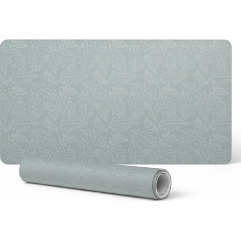 Alfombrilla protectora de vinilo con estampado moderno de hojas de roble, 100x50 cm.