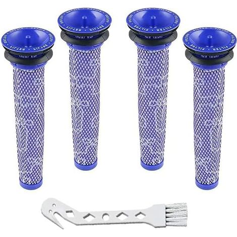 Lot de 4 filtres de rechange pour aspirateur Dyson V6 V7 V8 DC58 DC59 DC61 DC62 DC74, Animal sans fil, pré-filtres lavables, pièces de rechange DY-965661-01, 2241019 (1/5)