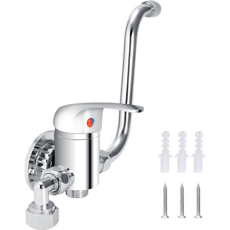Robinet mélangeur eau chaude/eau froide G1/2" en alliage de zinc, accessoire de salle de bain pour chauffe-eau solaire (1/5)
