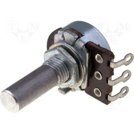 Potentiomètre 100k Longueur de l'arbre métallique linéaire 13,5mm Pr167-100k-a