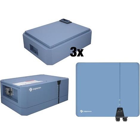 Kit PV, Solplanet, 8 kW, Ballons tampons 7,68 kWh extensible, 5 pièces