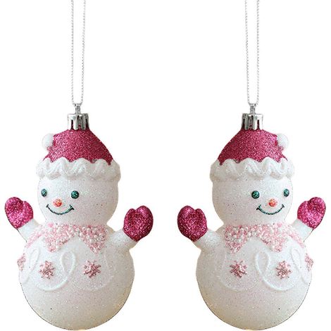 2er-Pack unzerbrechliche Weihnachtsbären-Kuchenornamente, ABS-Hängedekorationen für Zuhause, Geschäfte, Schaufenster, mehrfarbig (1/5)