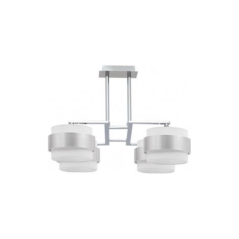 Lampada 4DH Bremen Cromo/Bianco-Argento 4xE14 (4075x60x60cm)