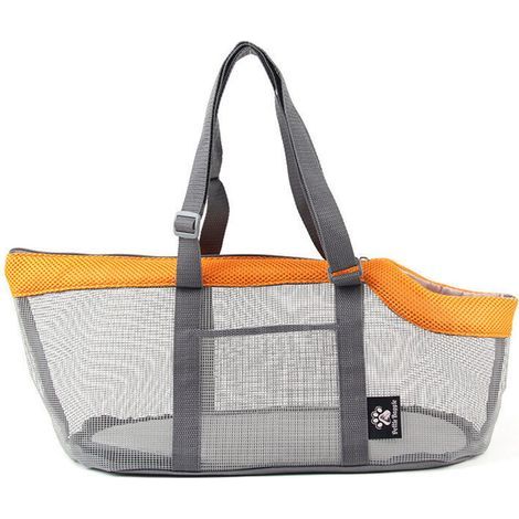 Portable Mesh Pet Bag Respirant Outdoor Pet Carriers Sac à main Sac de chat pliable de grande capacité (1/5)