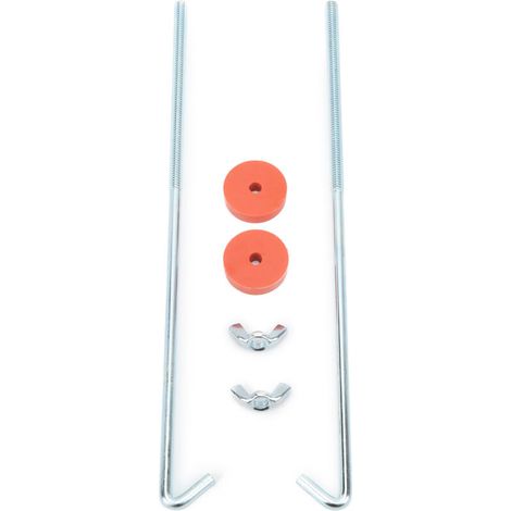 Kit de maintien de batterie chromé 10 pouces, avec boulons à crochet en J, rondelles, écrous, accessoires automobiles universels (1/5)