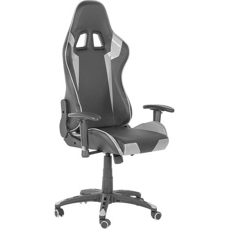 Gaming Stuhl KNIGHT Kunstleder Silber