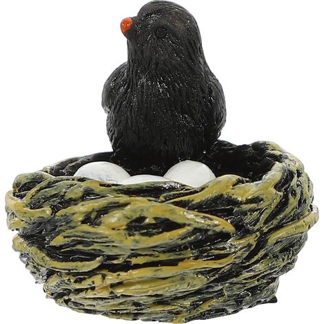 Künstlicher Schwarzer Kleiner Vogel aus Kunstharz mit