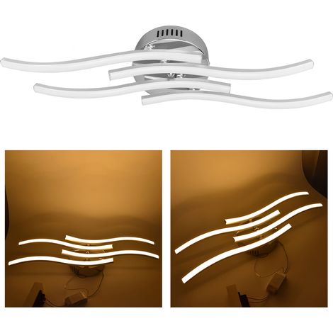 Plafonnier LED 25W 140 LED design ondulé pour salon, chambre et cuisine, lumière chaude AC85-265V (1/5)