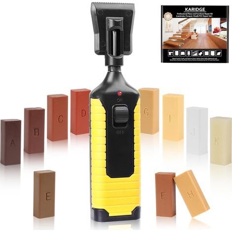 kit Cire Réparation Parquet, Stratifié Réparer le Sol en Bois Meubles en Bois Kit de Réparation Cire Fondante Cire Dure Réparation des Rayures pour (1/5)