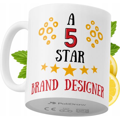 Mug design humoristique pour un créateur de marque, avec un texte amusant et un graphisme original. Idéal pour les anniversaires, les fêtes et les occasions spéciales. Mug premium pour la maison, le b