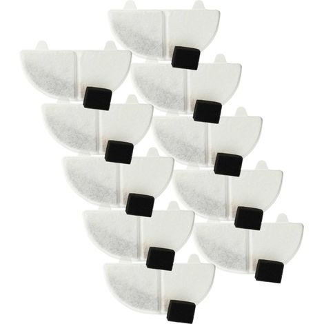 vhbw 10x Filter kompatibel mit HomeRunPet CF2, WF20 Trinkbrunnen für Katzen, Hunde - Filterelement + Pumpenfilter