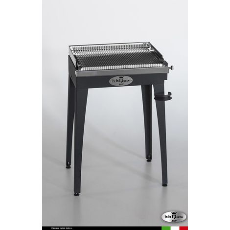 Grill 6.4 Inox  Piastra ondulata - Grigio antracite - Senza portapiatti - Senza paraschizzi - Senza kit mensola e ruote - barbecue, griglia, giardino, carne, a gas, acciaio made in Italy (1/3)