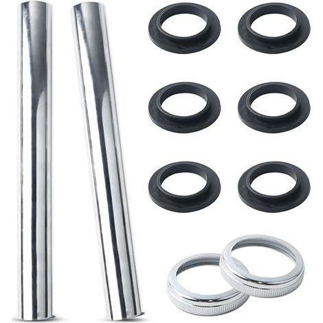 Drain Hose for Washbasin, Stainless Steel Plunger Tube with O-Rings and Nut, Adjustable Tube Siphon Extender, Siphon Bottle for Sink Drain Tap (1/5)