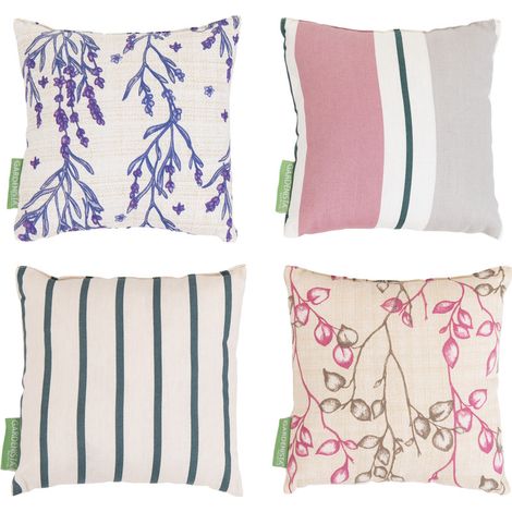 Gardenista - Mini-coussin coloré pour intérieur/extérieur, lot de 4 coussins de chaise pour terrasse, 20x20 cm oreillers carrés de jardin doux avec rembourrage - Collection Provence(4pk) (1/5)