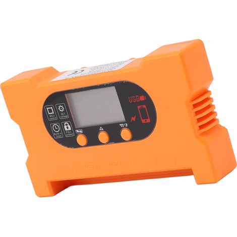 Regolatore di carica solare 12V/24V, doppia porta USB di tipo C, pannello di ricarica rapida, regolatore di batteria con schermo LCD da 10A. (1/5)
