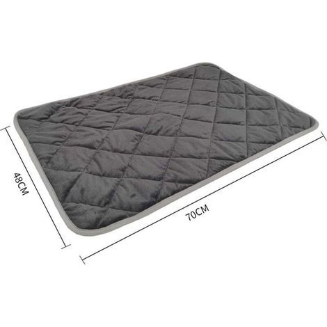 Tapis lavable pour chien Tapis chauffant antidérapant (Gris, M) (1/4)