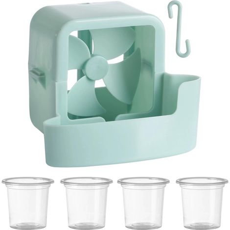 Accessoire de refroidissement pour ventilateur de bureau — Support suspendu pour glacière  Ventilateur additionnel  Conception intégrée  Installation facile  Indispensable pour l'été [Bleu]