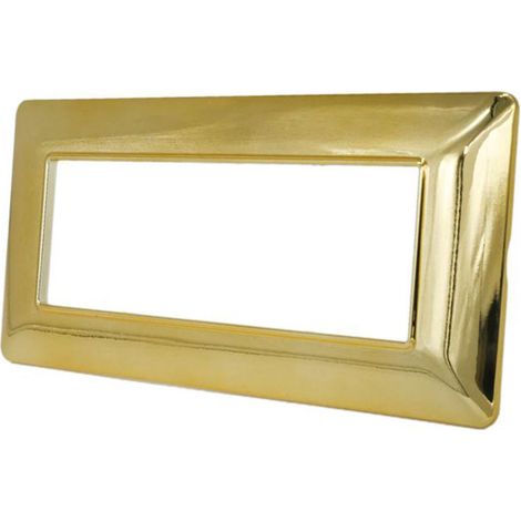 Placchetta per interruttore a 7 posti oro lucido cassetta 507 compatibile con btcino matix supporto cover (1/2)