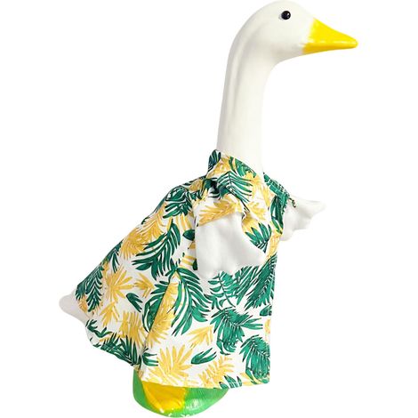 T-Shirt für 43 cm große Gänsefigur, Hawaii Strand-Dekorationsset für Rasen, Terrasse und Garten (1/5)