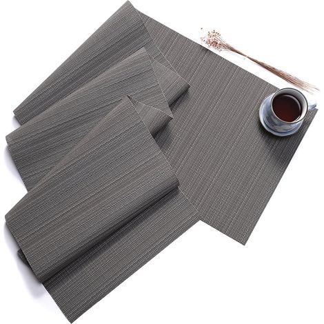 Table Runner - PVC - 135 x 30 cm - Gris Foncé - Pour Mariage Fête Pique-Nique Décoration Intérieure - 1 Pièce (1/5)