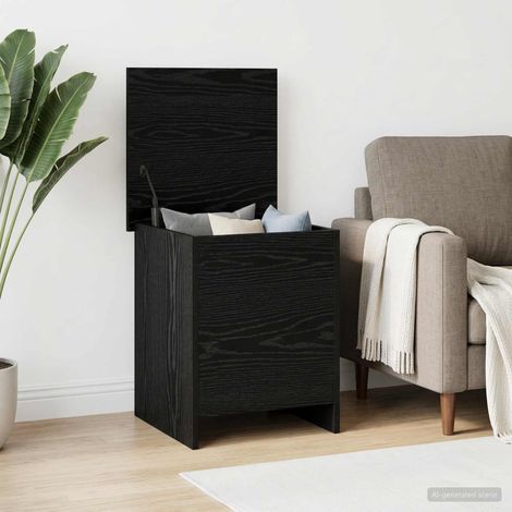 vidaXL Coffre de rangement avec stockage Chêne noir 40 x 40 x 50 cm