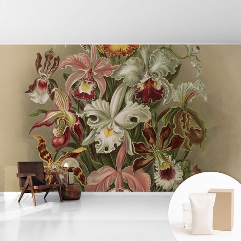 Newroom Tapete Dekorative Vliestapete mit Kleber Modern für Wohnzimmer Schlafzimmer  Blumeneleganz 416x254 cm (1/5)