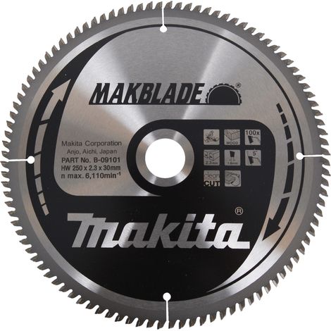 Makita Kreissägeblatt, MAKBLADE 250 x 30 mm, 100 Zähne