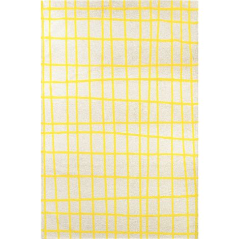 Tapis intérieur extérieur jacquard jaune antidérapant - 80 x 150 cm (1/5)