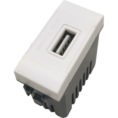 Interruttori prese pulsanti bianco frutti compatibili con Bticino Living Light e International USB Singolo
