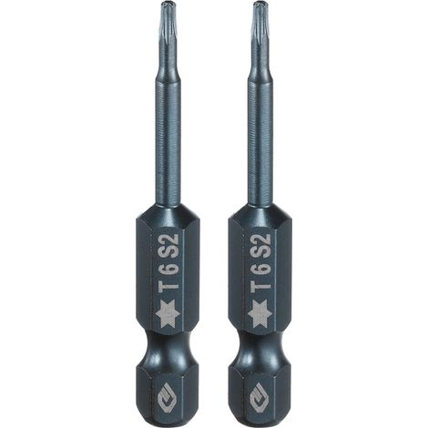 2 Pièce Embout de Tournevis Torx Magnétique, T6 1/4" Hex Tige Longueur 50mm Embout de Vissage Long Hexagonal en Acier S2 avec Trou pour Retirer les Vis de Fixation Outils (1/5)