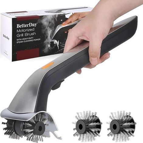 Cepillo eléctrico para parrilla - Limpiador de barbacoa - Limpieza de parrillas - Cepillos giratorios automáticos - 42 cm - No especificado (1/5)