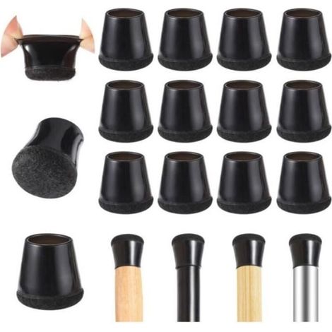 40 Pcs Embout Pied de Chaise, Patin de Chaise Élastique Protection Pied Chaise en Feutre, Tampon de Chaise pour Protéger Les Pieds (1/3)