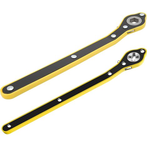 Ortviai Clé dynamométrique pour cric automobile – 2 pièces, manche long de 34 cm, conception à cliquet ergonomique et antidérapante (1/5)