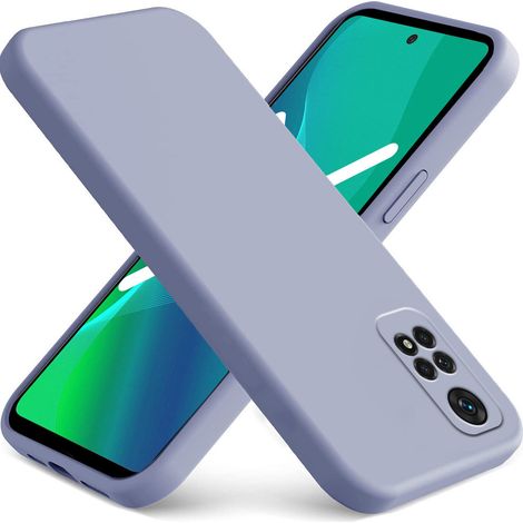 Set di custodie in silicone Lite per Xiaomi Redmi Note 11 / 11S, viola + vetro (1/2)