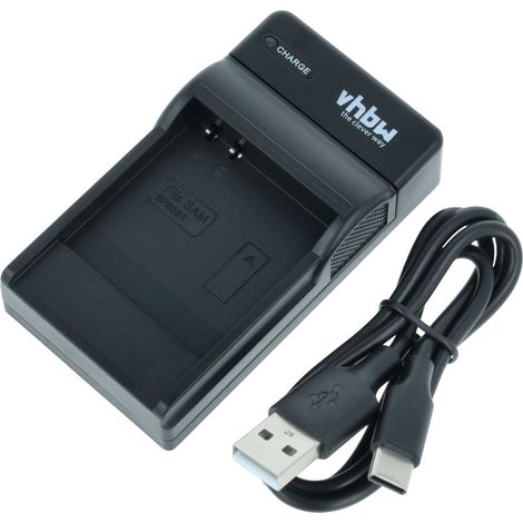 vhbw USB-C Ladegerät kompatibel mit Samsung VP-HMX20C, VP-HMX08, SMX-F34, VP-HMX10, VP-HMX10C, VP-HMX20 Kamera - Ladeschale + USB-C Kabel Ladeanzeige (1/5)